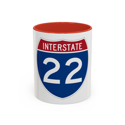 Interstate 22 (U.S. Highways) Accent Coffee Mug