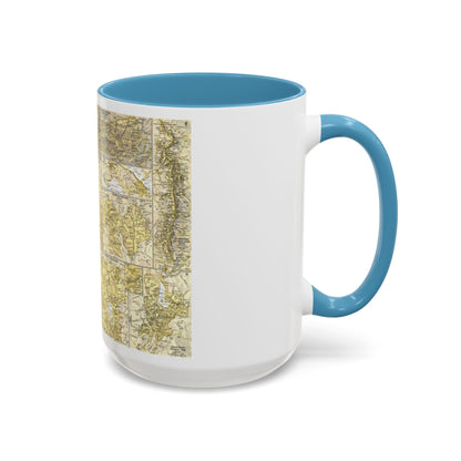 USA - National Parks and Historic Sites 2 (1958) (Map) Accent Coffee Mug