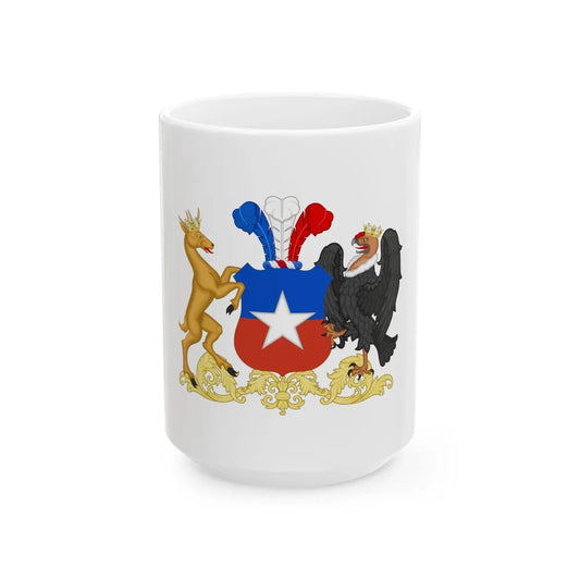 Coat of Arms of Chile (1834-1920) - White Coffee Mug-15oz-Go Mug Yourself