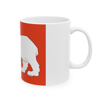 Flag of Hammerfest Troms og Finnmark Norway - White Coffee Mug-Go Mug Yourself