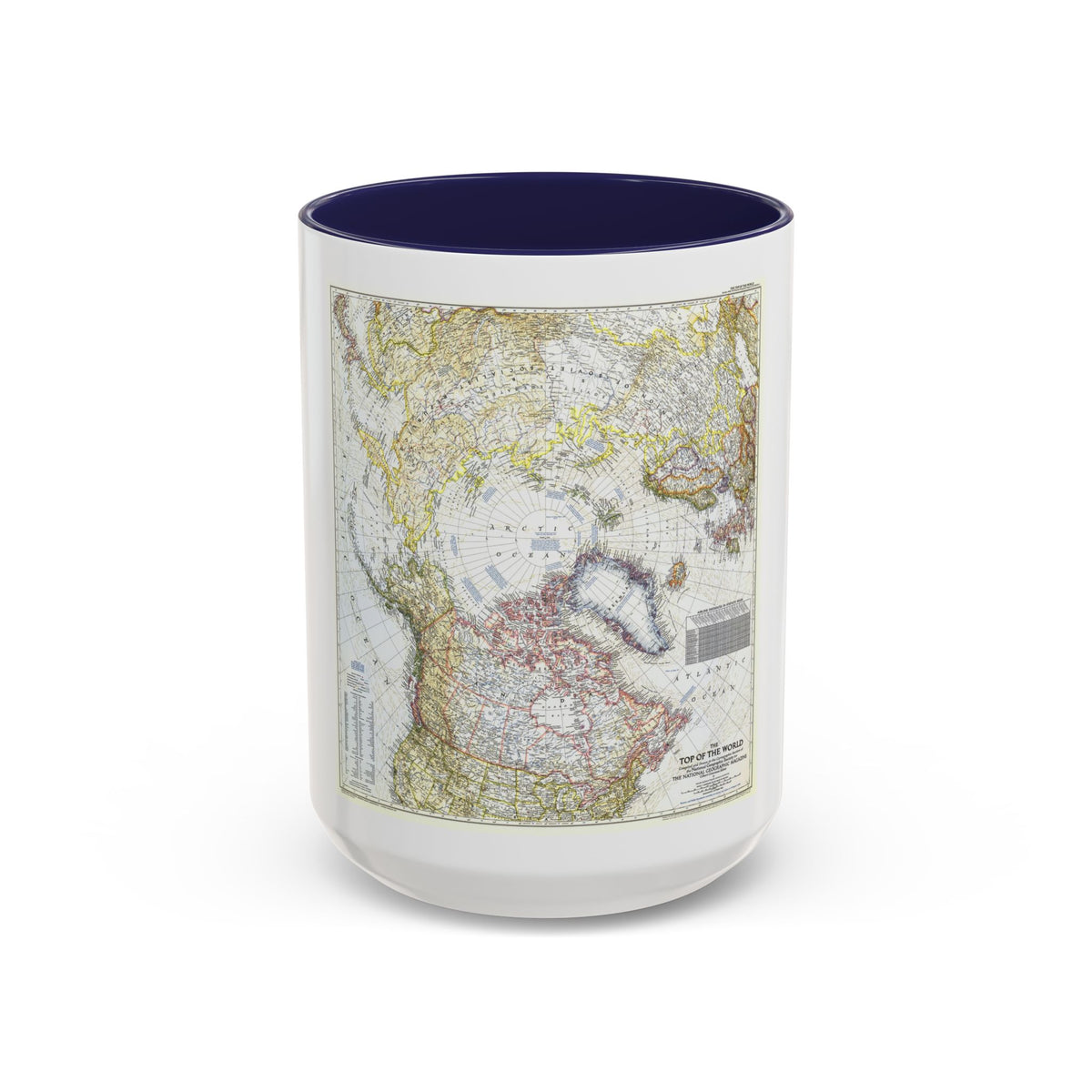 Top Of The World (1949) (Map) Accent Coffee Mug