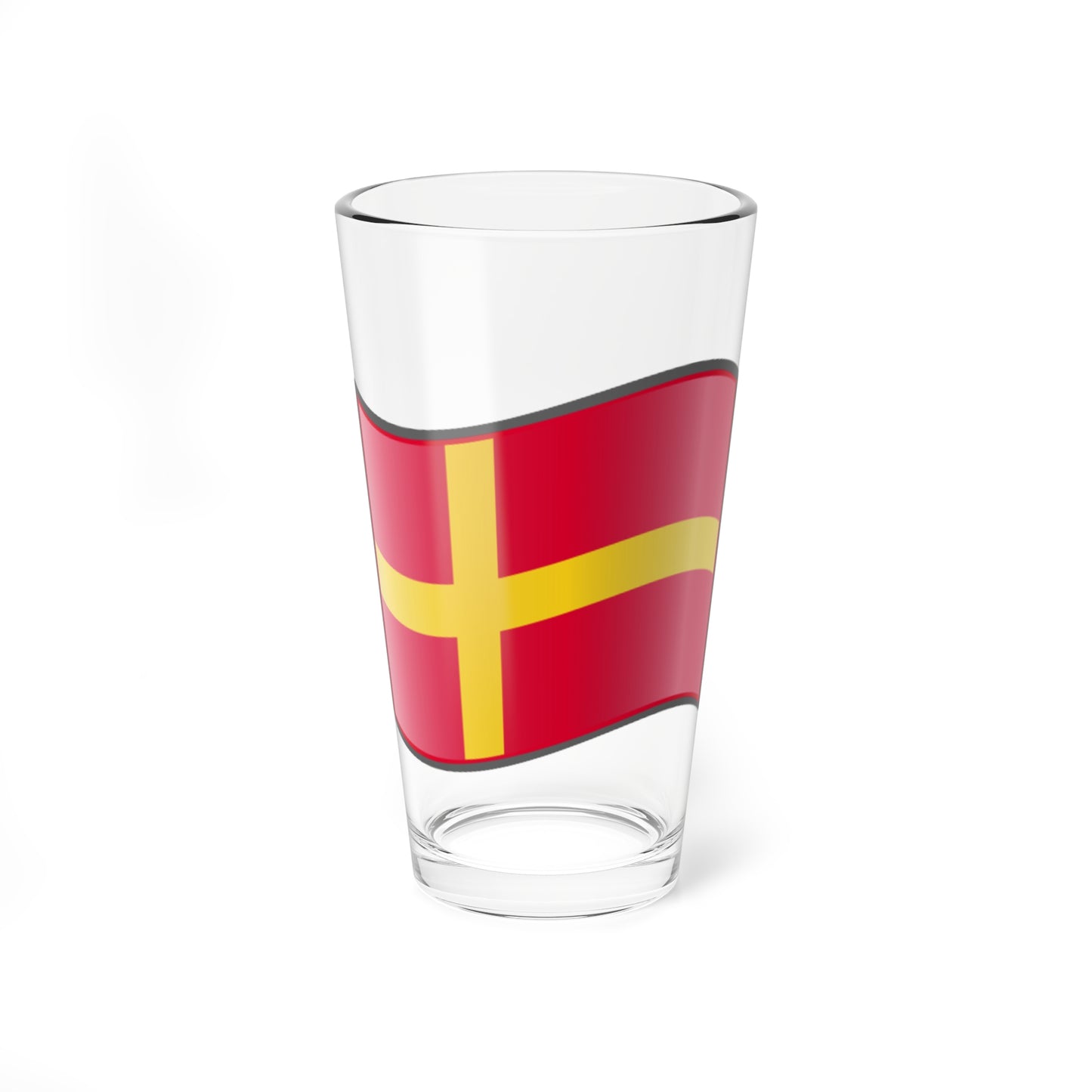 Nuvola Skaaneland flag (Sweden) Pint Glass 16oz