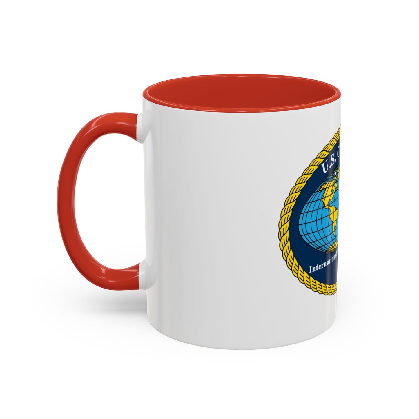 USCG International Port Security Program (U.S. Coast Guard) Accent Coffee Mug