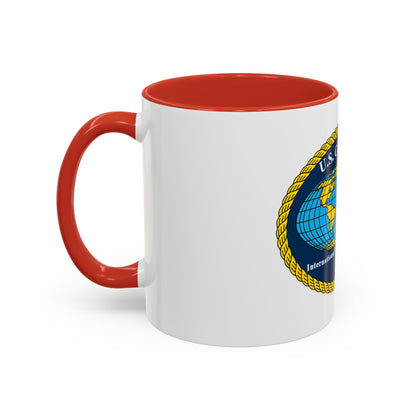 USCG International Port Security Program (U.S. Coast Guard) Accent Coffee Mug