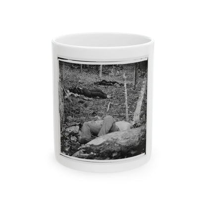 Gettysburg, Pa. Four Dead Soldiers In The Woods Near Little Round Top (U.S. Civil War) White Coffee Mug
