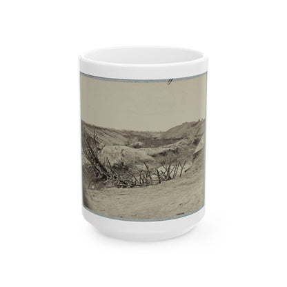 Variety Of Barricades In Use Near Petersburg, Virginia (U.S. Civil War) White Coffee Mug