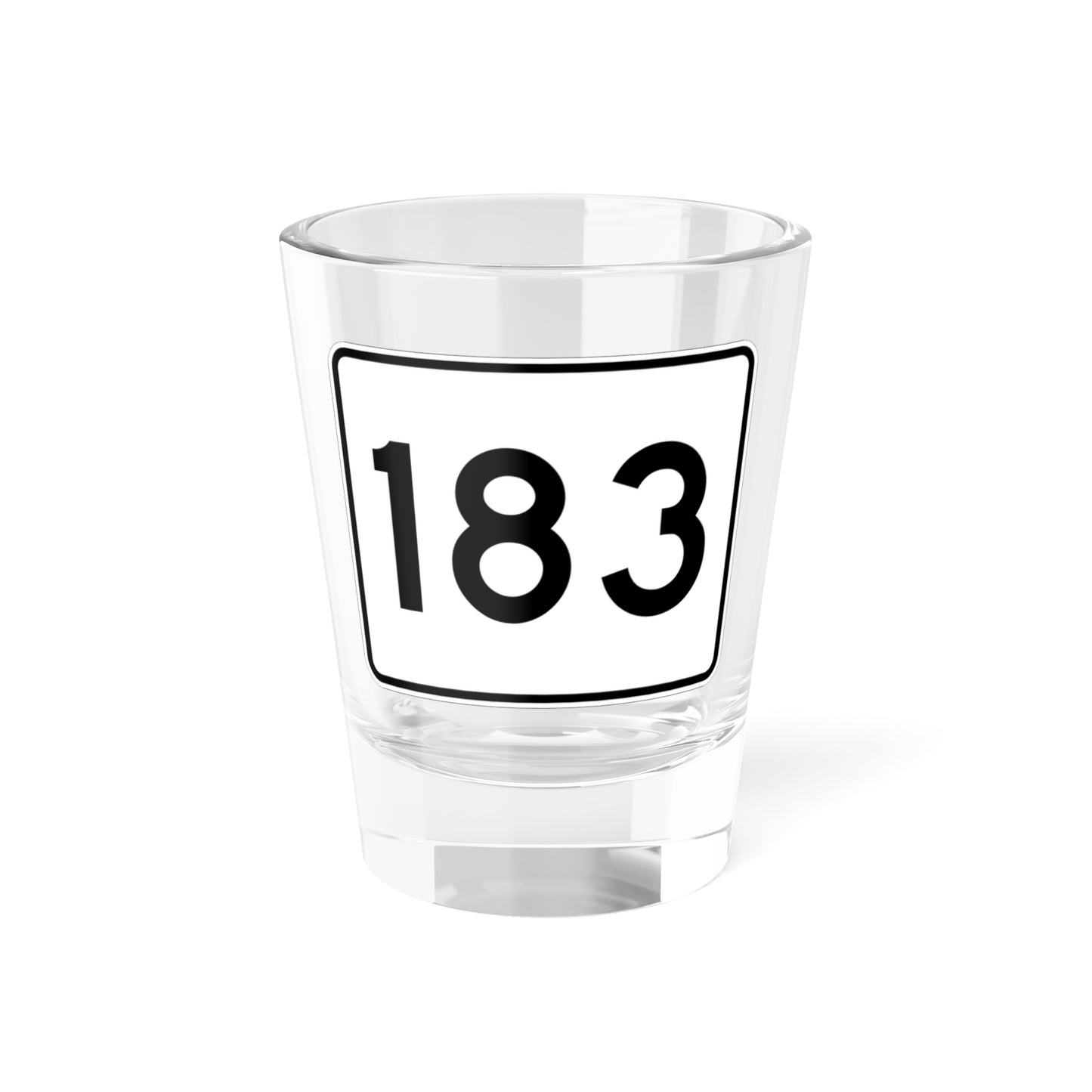 MA Route 183 (Massachusetts) (Road Sign) Shot Glass 1.5oz