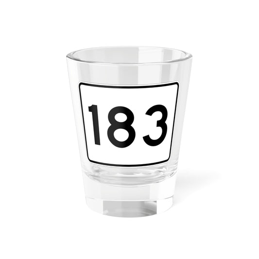 MA Route 183 (Massachusetts) (Road Sign) Shot Glass 1.5oz