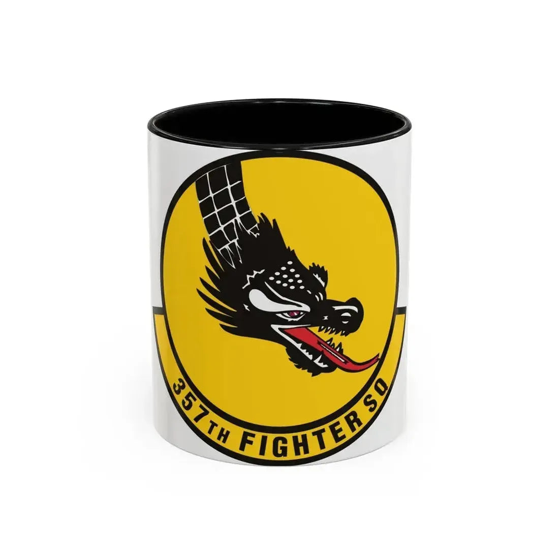 357th Fighter Squadron (U.S. Air Force) Accent Coffee Mug 11oz Black - Go Mug Yourself