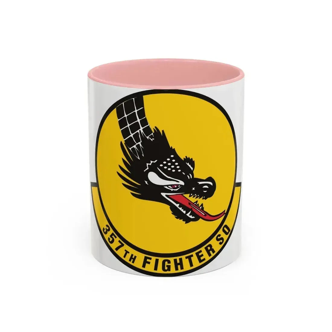 357th Fighter Squadron (U.S. Air Force) Accent Coffee Mug 11oz Pink - Go Mug Yourself