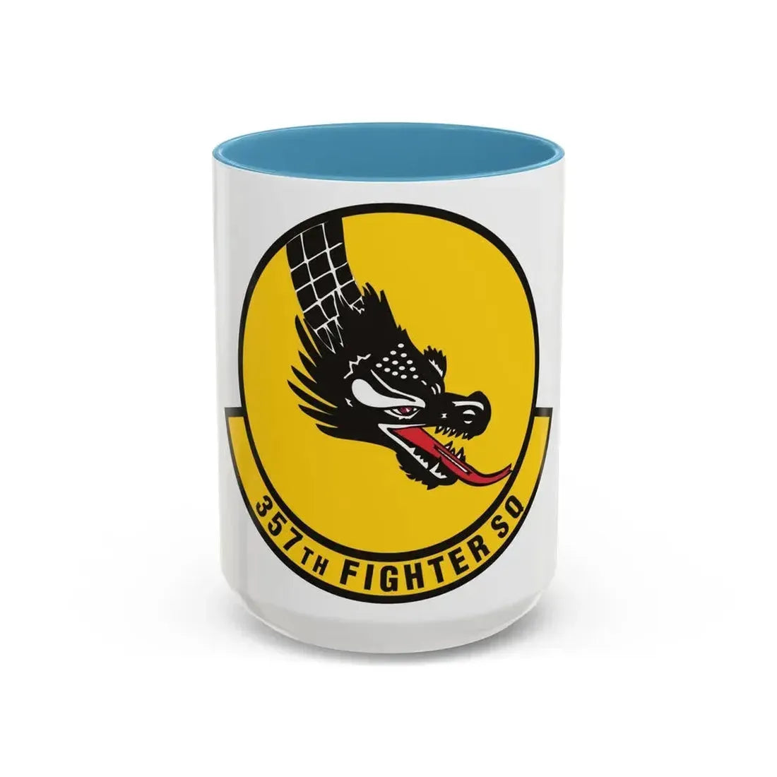 357th Fighter Squadron (U.S. Air Force) Accent Coffee Mug 15oz Light Blue - Go Mug Yourself