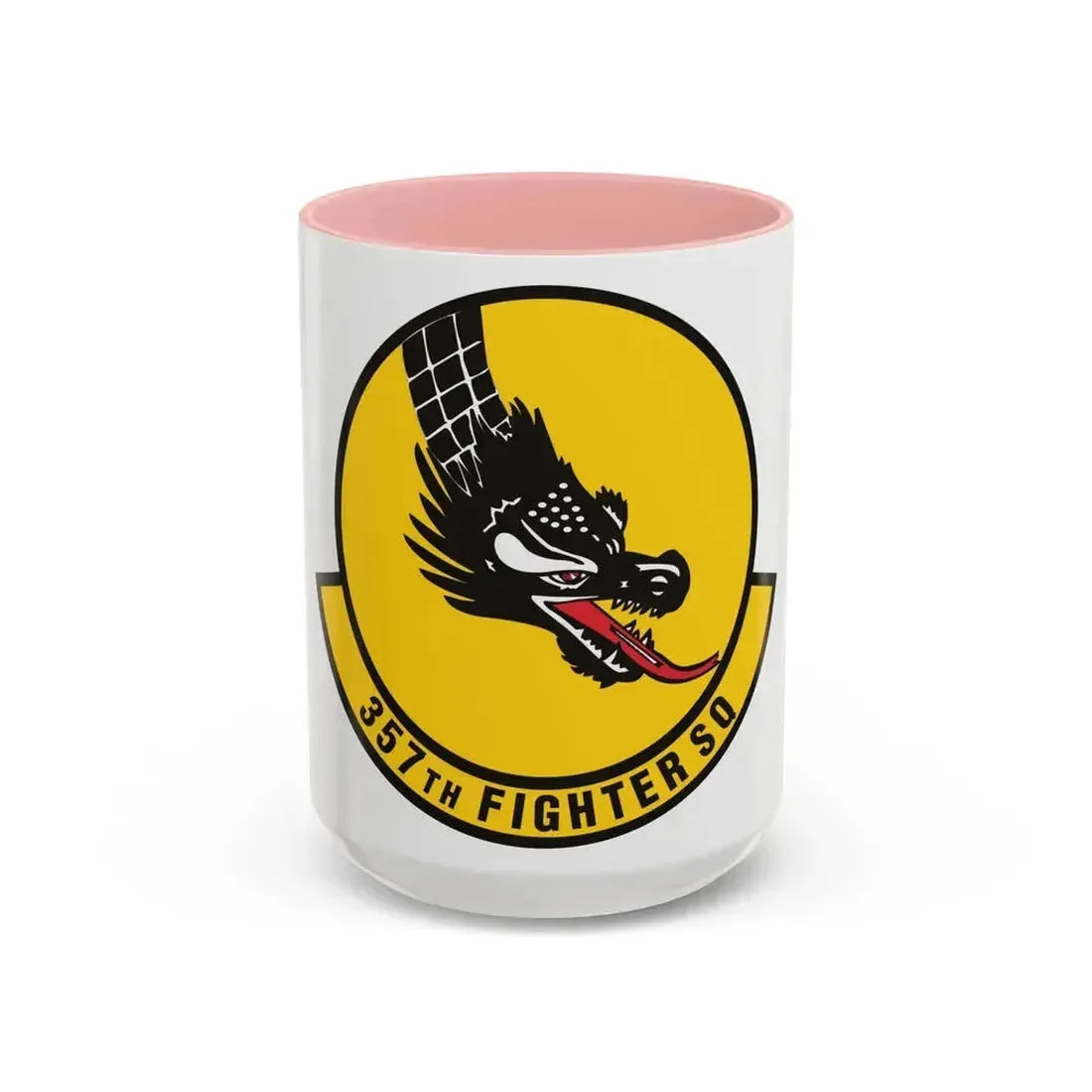 357th Fighter Squadron (U.S. Air Force) Accent Coffee Mug 15oz Pink - Go Mug Yourself