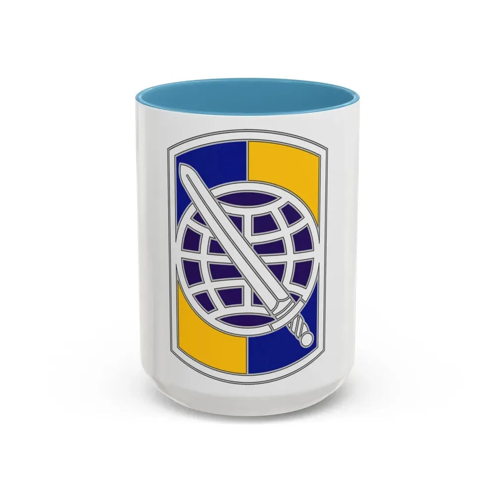 358 Civil Affairs Brigade 2 (U.S. Army) Accent Coffee Mug 15oz Light Blue - Go Mug Yourself