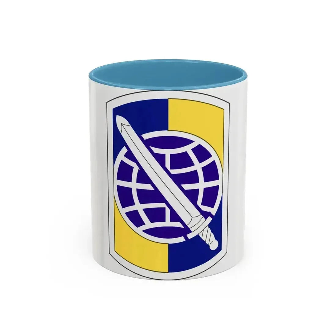 358 Civil Affairs Brigade (U.S. Army) Accent Coffee Mug 11oz Light Blue - Go Mug Yourself