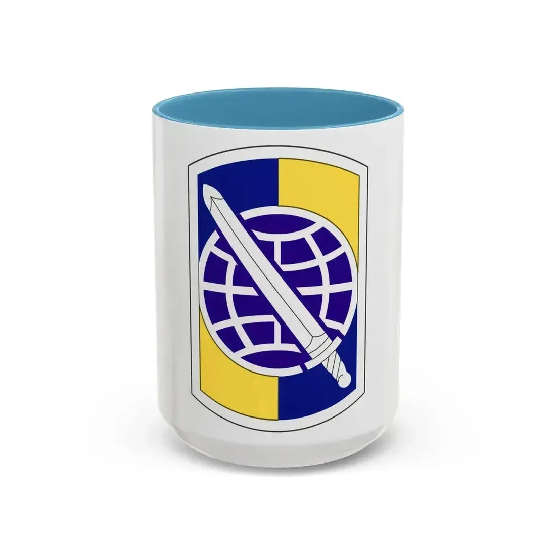 358 Civil Affairs Brigade (U.S. Army) Accent Coffee Mug 15oz Light Blue - Go Mug Yourself
