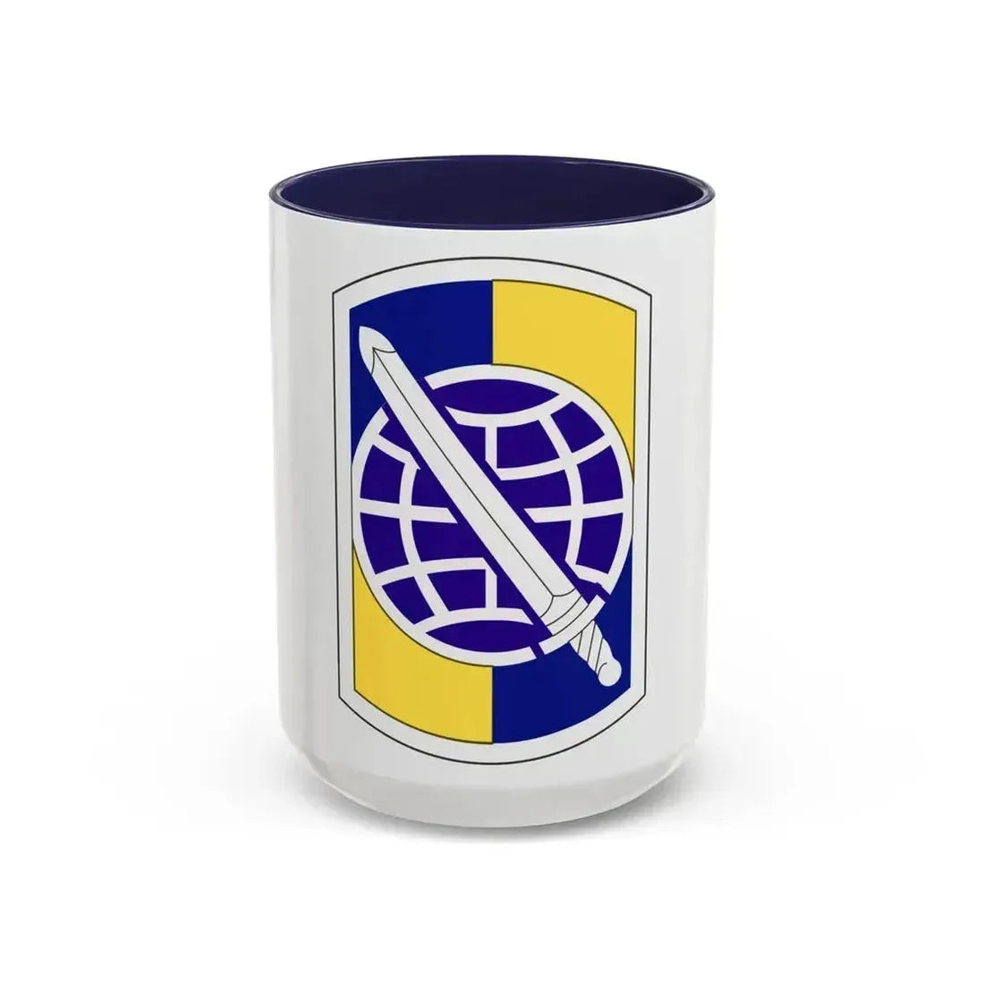 358 Civil Affairs Brigade (U.S. Army) Accent Coffee Mug 15oz Navy - Go Mug Yourself