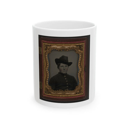 Unidentified Soldier In Union Uniform And Slouch Hat 002 (U.S. Civil War) White Coffee Mug