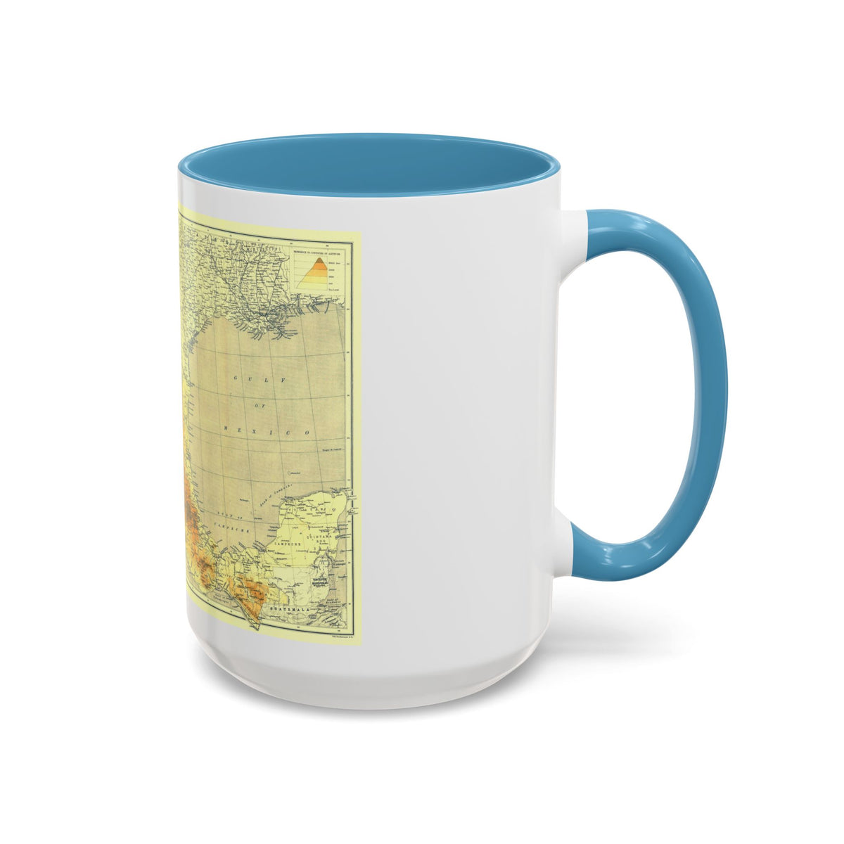 Central America & Mexico (1914) (Map) Accent Coffee Mug