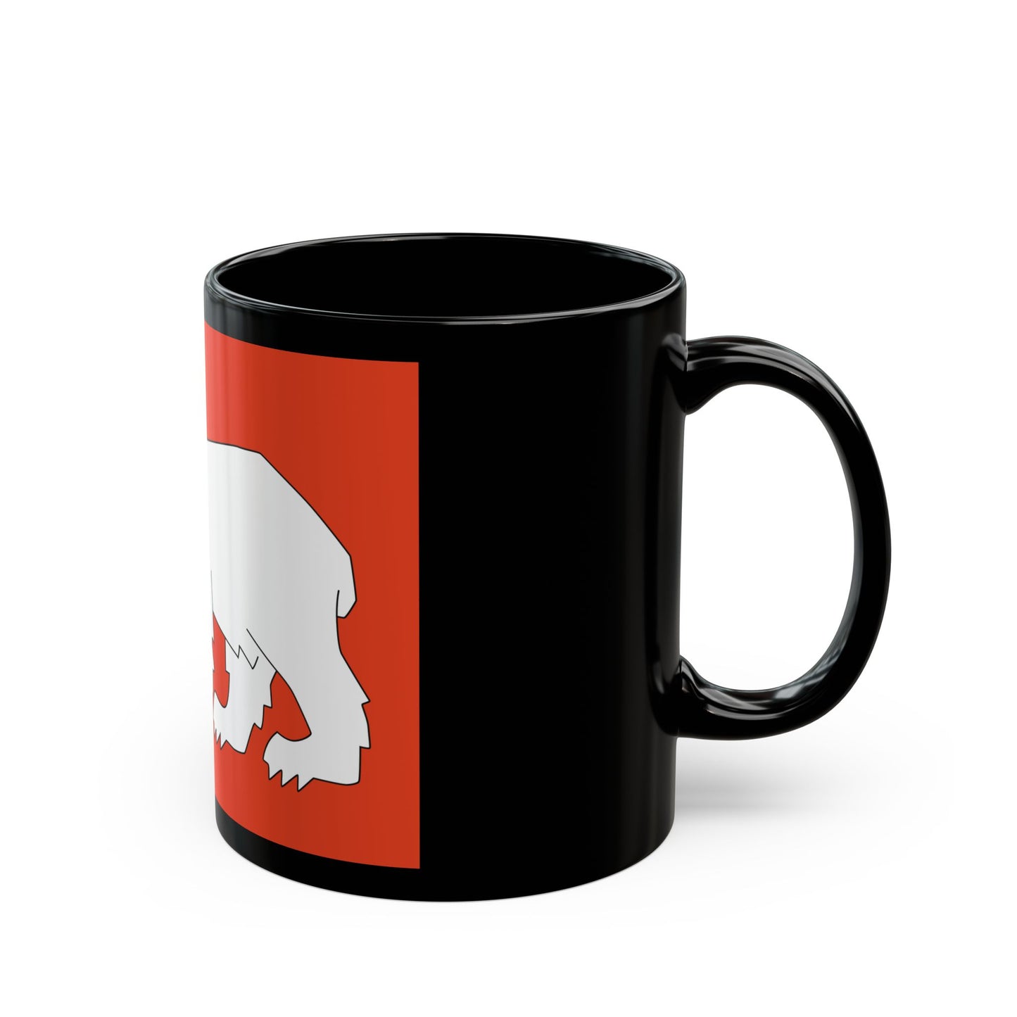 Flag of Hammerfest Troms og Finnmark Norway - Black Coffee Mug-Go Mug Yourself