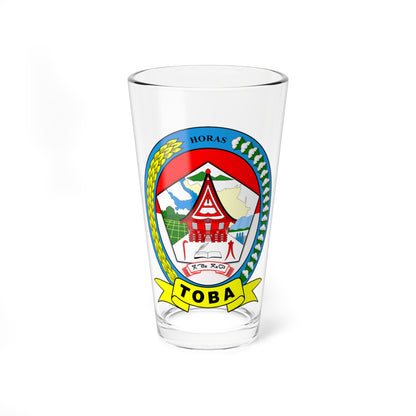 Seal of Toba Regency 2020 (Indonesia) (Coat of Arms) Pint Glass 16oz