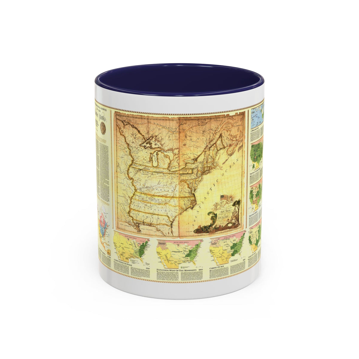 USA - Territorial Growth (1987) (Map) Accent Coffee Mug