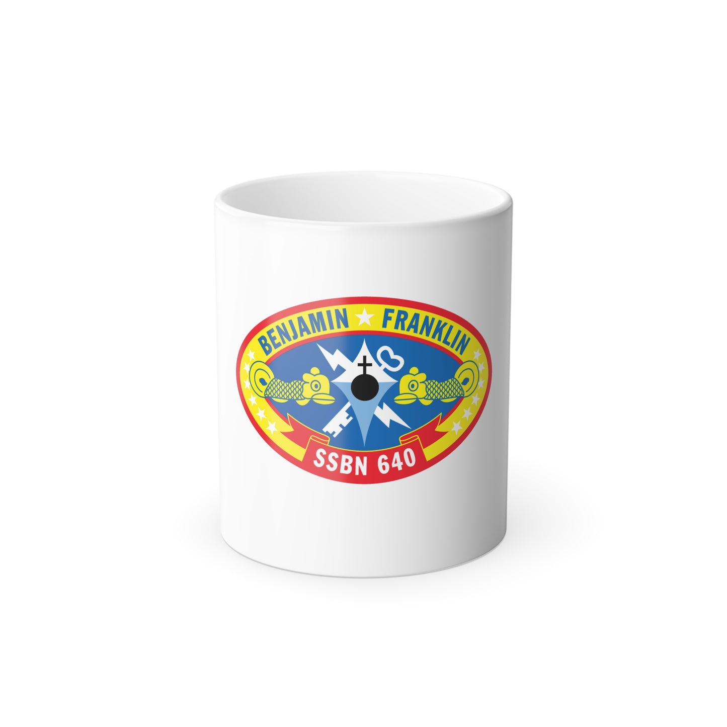 Benjamin Franklin SSBN 640 (U.S. Navy) Color Changing Mug 11oz