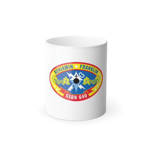 Benjamin Franklin SSBN 640 (U.S. Navy) Color Changing Mug 11oz