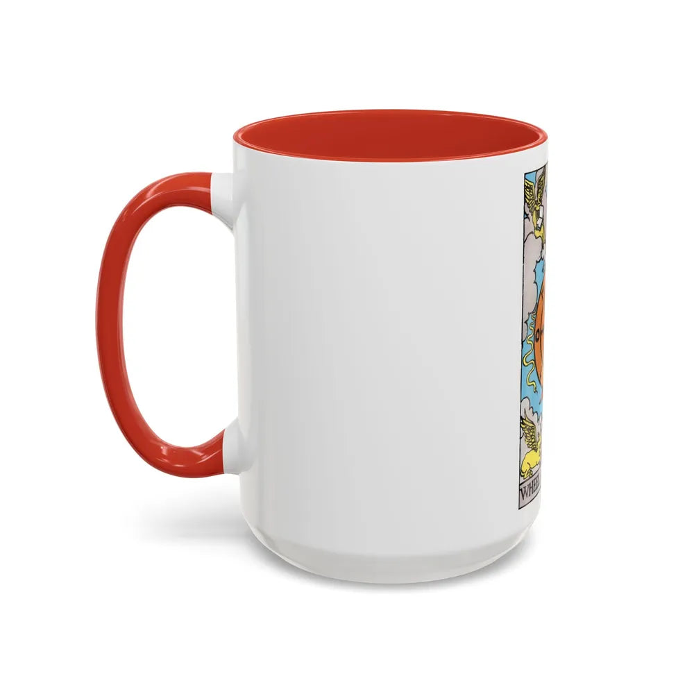 Wheel of Fortune (Tarot Card) Accent Coffee Mug-Go Mug Yourself