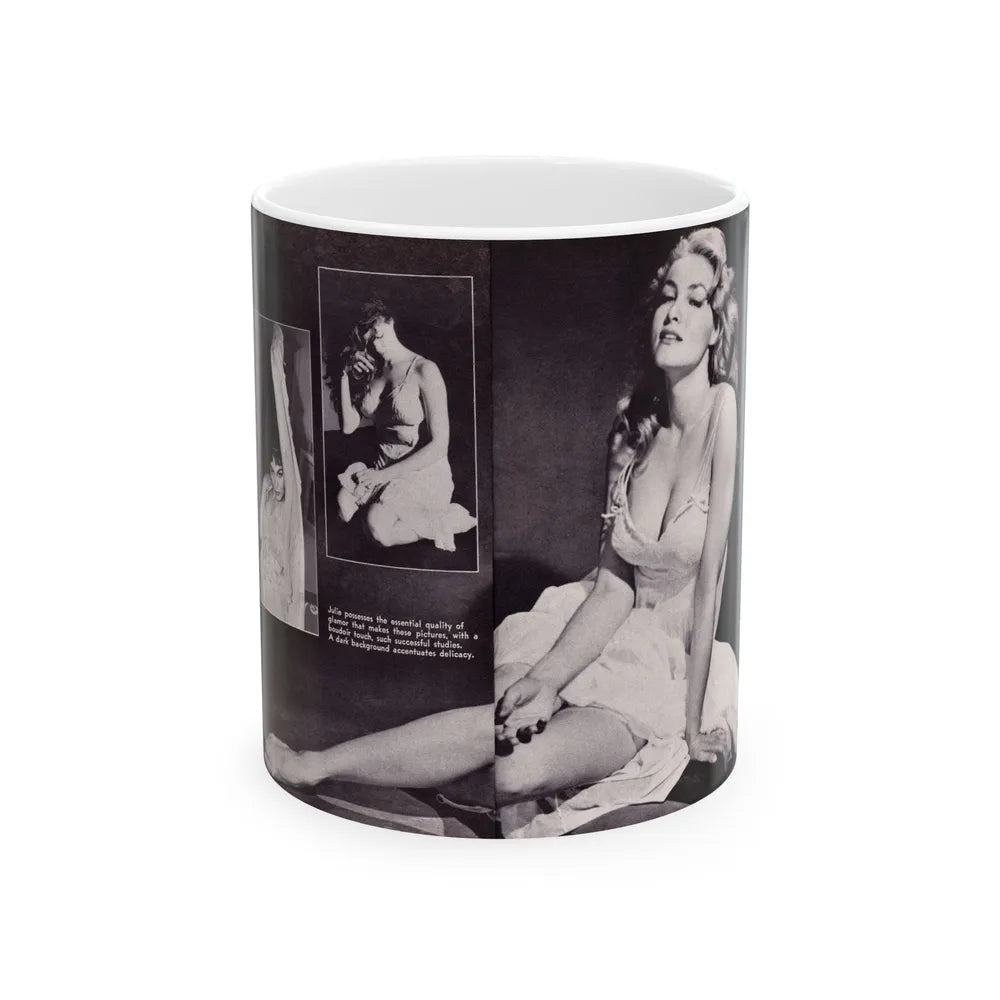 Julie Newmar #443 (Vintage Female Icon) White Coffee Mug-11oz-Go Mug Yourself