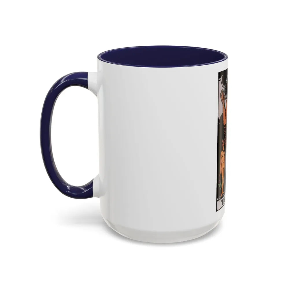 The Devil (Tarot Card) Accent Coffee Mug-Go Mug Yourself