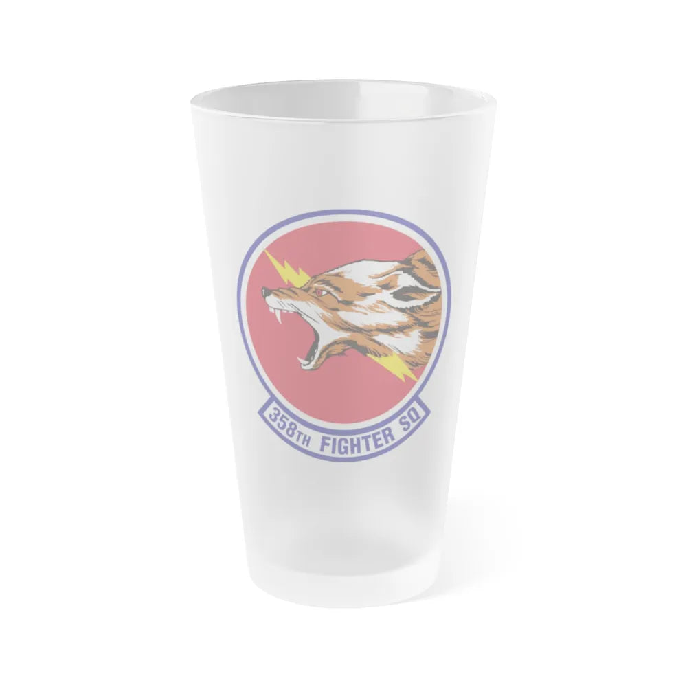 358th Fighter Squadron (U.S. Air Force) Frosted Pint Glass 16oz-16oz-Frosted-Go Mug Yourself