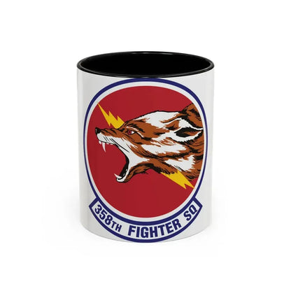 358th Fighter Squadron (U.S. Air Force) Accent Coffee Mug 11oz Black - Go Mug Yourself