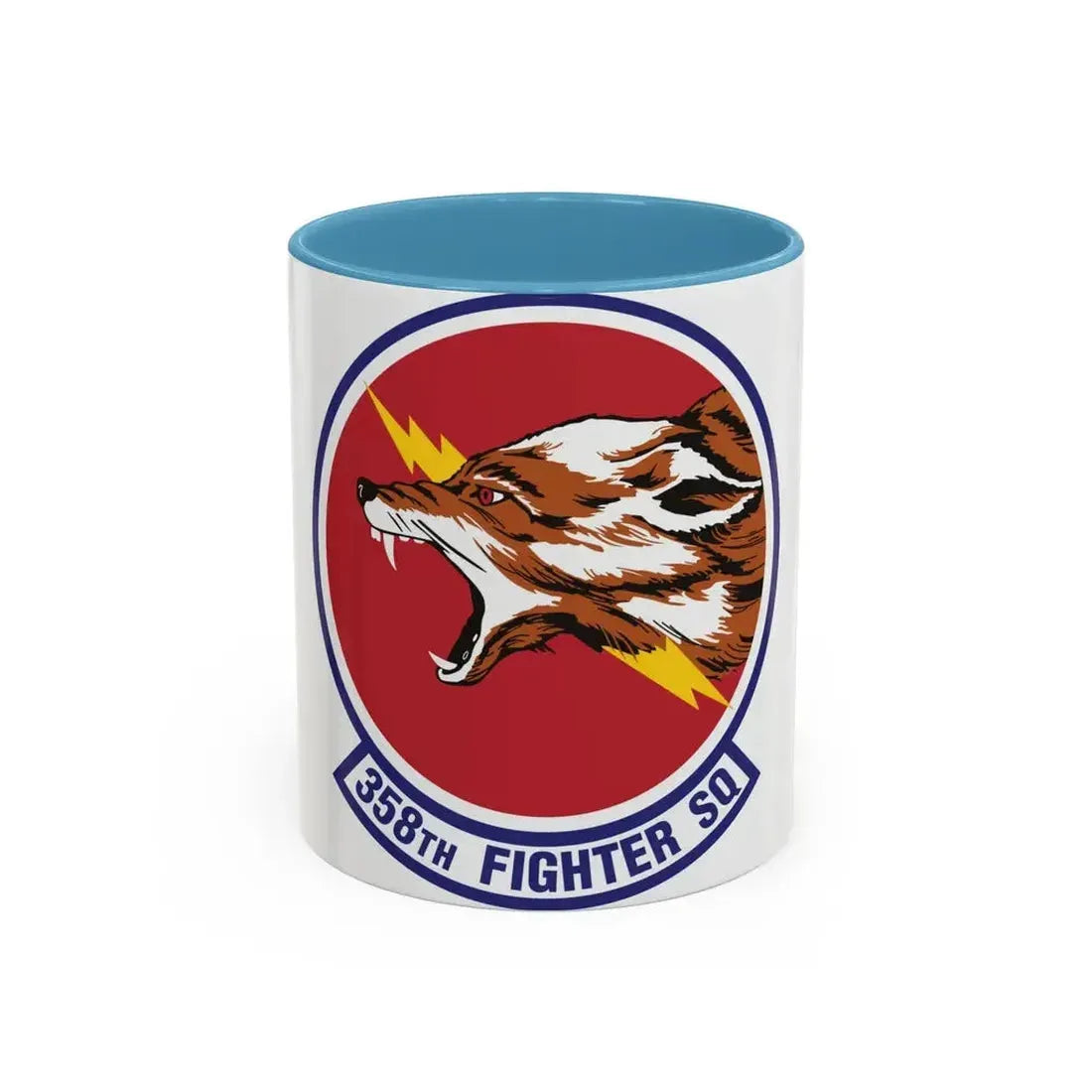 358th Fighter Squadron (U.S. Air Force) Accent Coffee Mug 11oz Light Blue - Go Mug Yourself