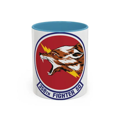 358th Fighter Squadron (U.S. Air Force) Accent Coffee Mug 11oz Light Blue - Go Mug Yourself