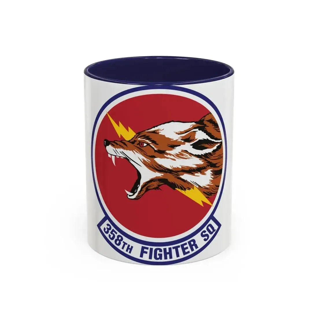 358th Fighter Squadron (U.S. Air Force) Accent Coffee Mug 11oz Navy - Go Mug Yourself