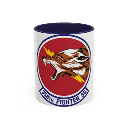 358th Fighter Squadron (U.S. Air Force) Accent Coffee Mug 11oz Navy - Go Mug Yourself