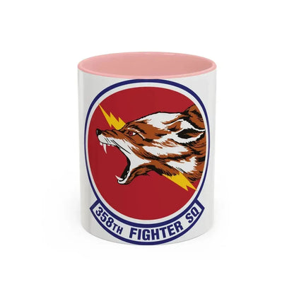 358th Fighter Squadron (U.S. Air Force) Accent Coffee Mug 11oz Pink - Go Mug Yourself