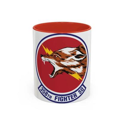 358th Fighter Squadron (U.S. Air Force) Accent Coffee Mug 11oz Red - Go Mug Yourself