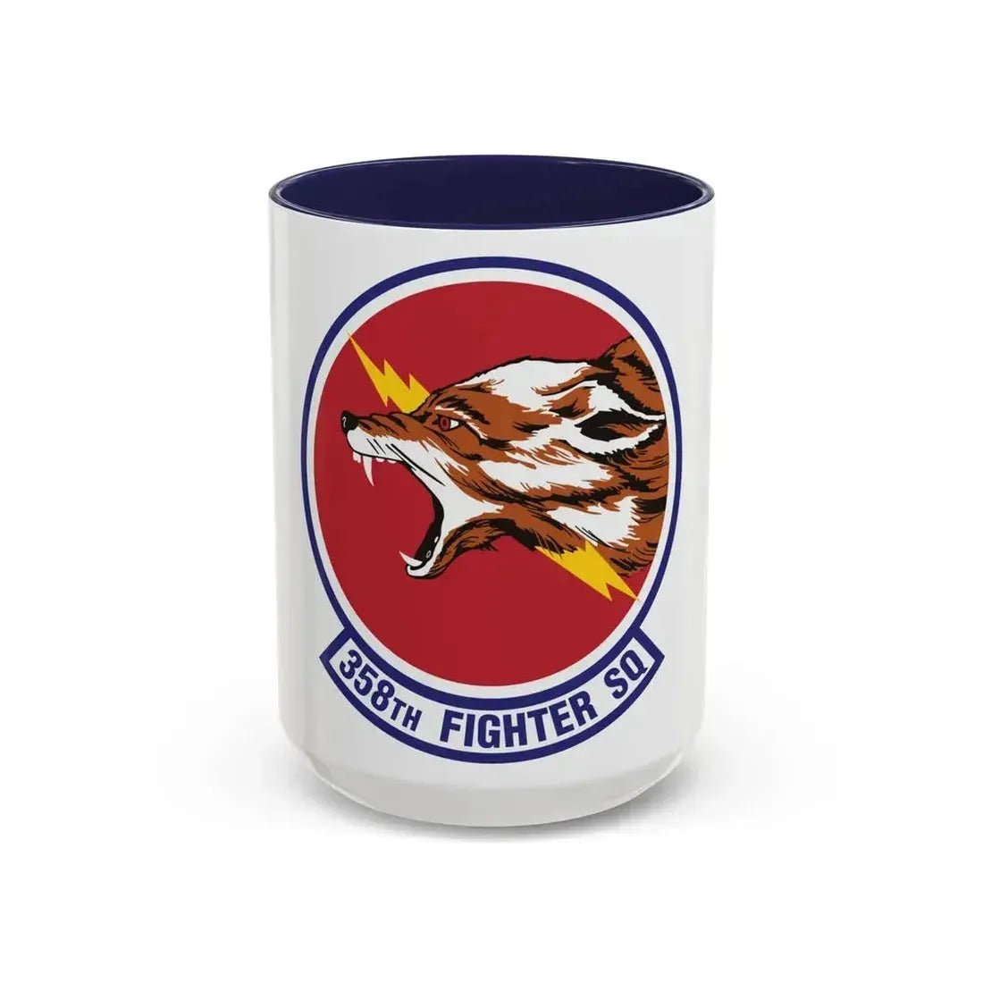 358th Fighter Squadron (U.S. Air Force) Accent Coffee Mug 15oz Navy - Go Mug Yourself