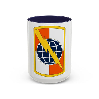 359 Signal Brigade (U.S. Army) Accent Coffee Mug-15oz-Navy-Go Mug Yourself