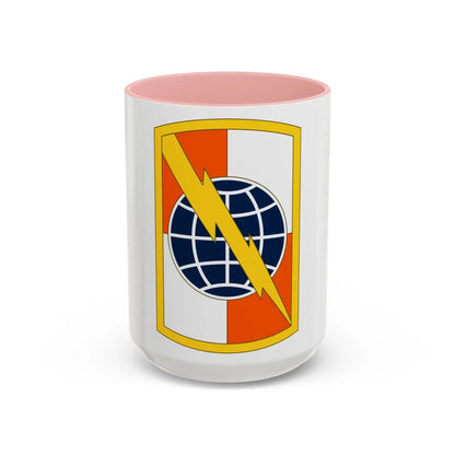 359 Signal Brigade (U.S. Army) Accent Coffee Mug-15oz-Pink-Go Mug Yourself