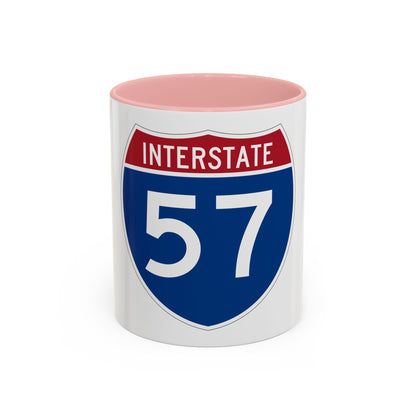 Interstate 57 (U.S. Highways) Accent Coffee Mug