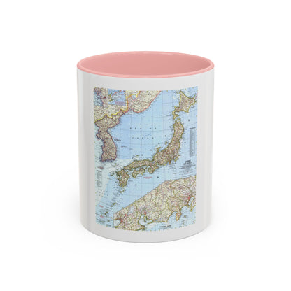 Japan and Korea (1960) (Map) Accent Coffee Mug