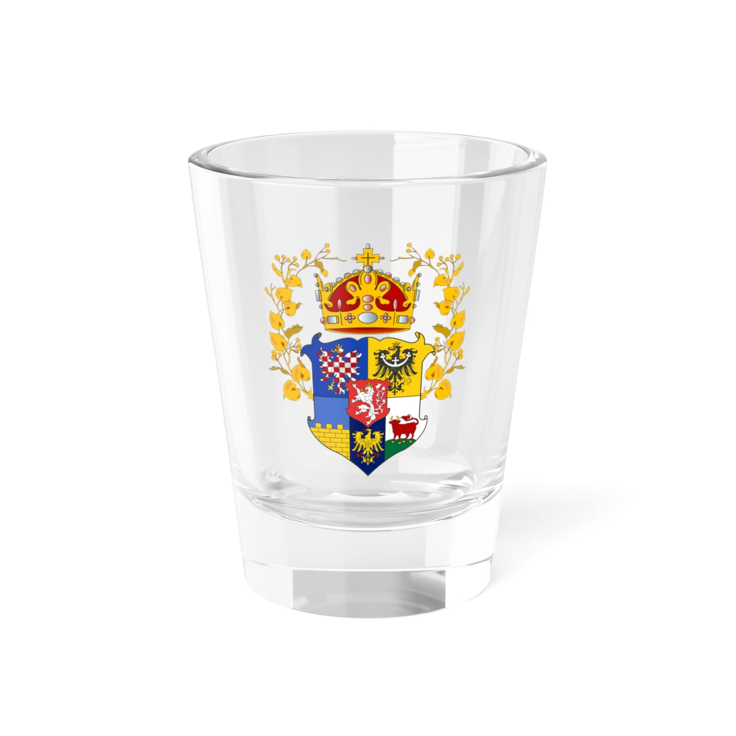 Coat of arms of the lands of the Bohemian Crown - Shot Glass 1.5oz