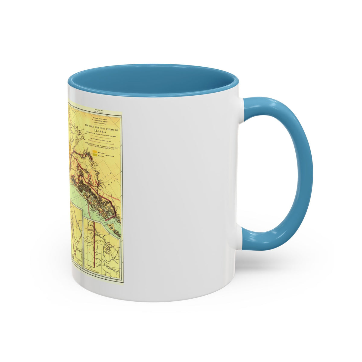 Alaska - The Gold & Coal Fields (1898) (Map) Accent Coffee Mug