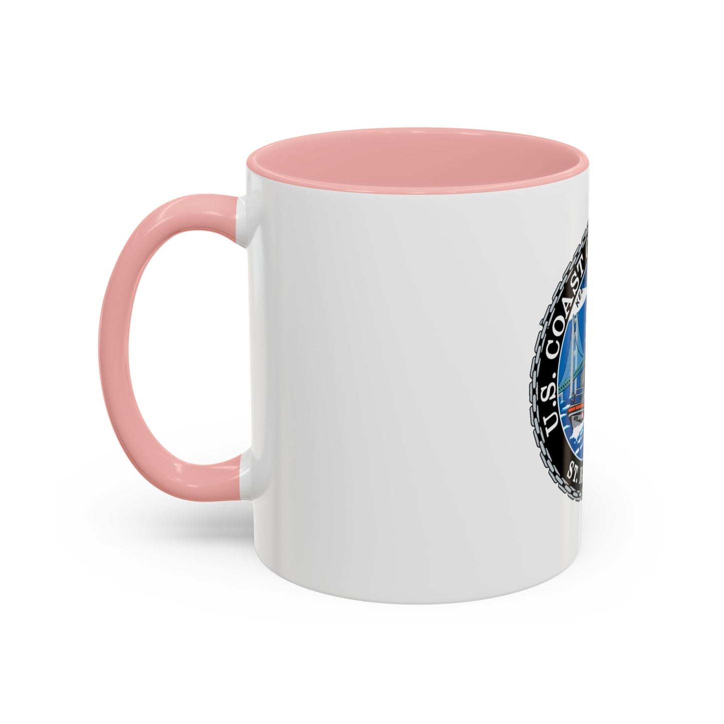 USCG Station St Ignace MI (U.S. Coast Guard) Accent Coffee Mug