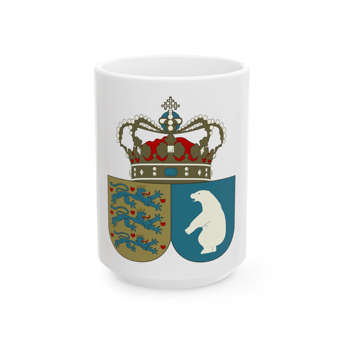 Coat of arms of the County of Greenland - White Coffee Mug