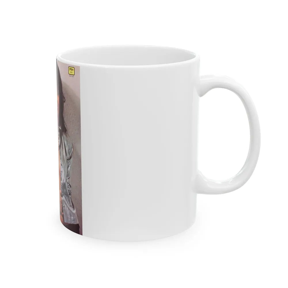 Caroline Munro #283 - Adam Mag. Cover (Vintage Female Icon) White Coffee Mug-Go Mug Yourself