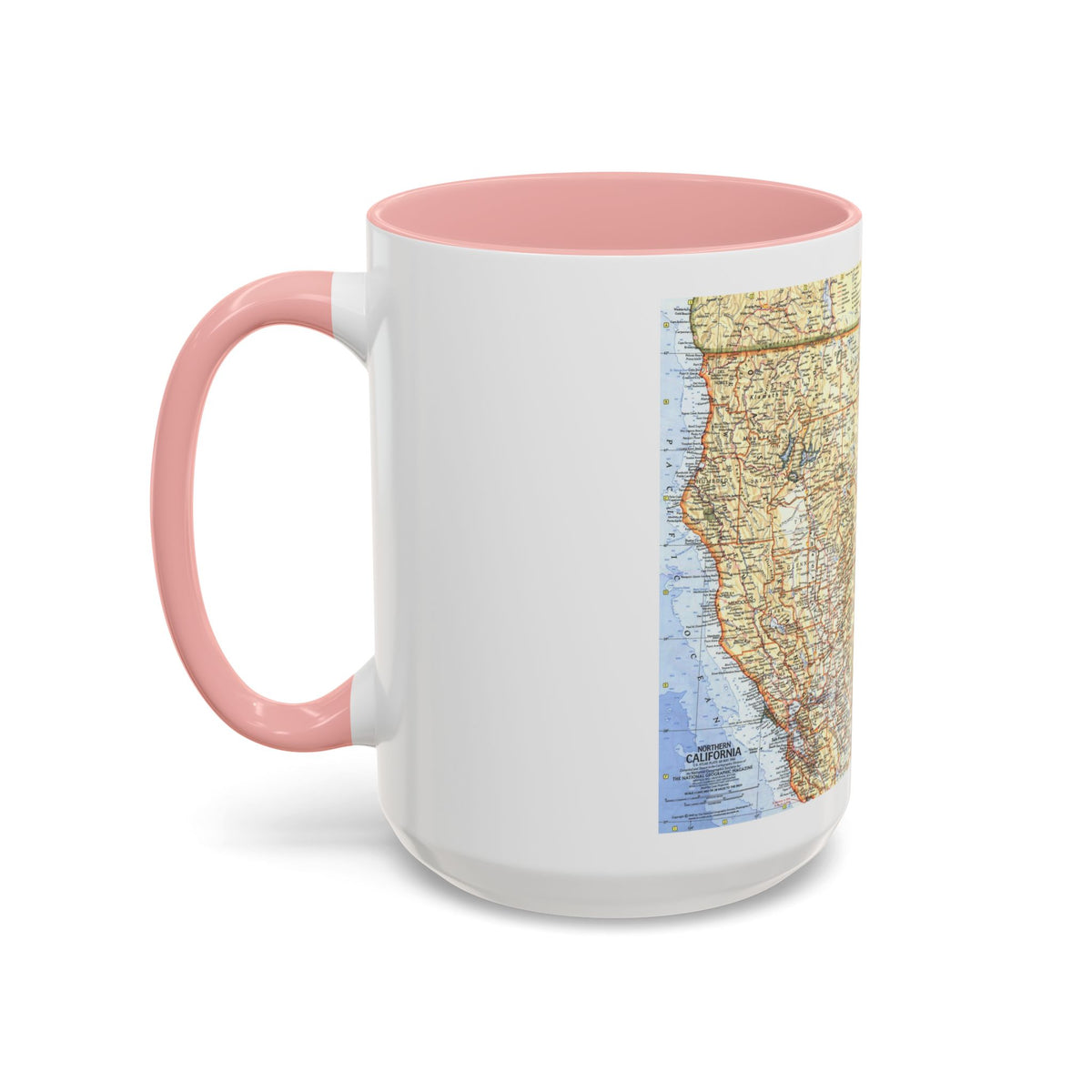 USA - California, Northern (1966) (Map) Accent Coffee Mug