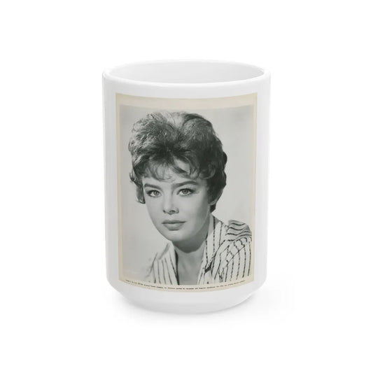 Janet Munro #29 (Vintage Female Icon) White Coffee Mug-15oz-Go Mug Yourself